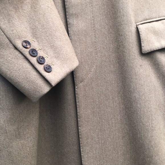 Henry Poole Savle Row London pure cashmere brown coat Size M - Picture 11 of 16